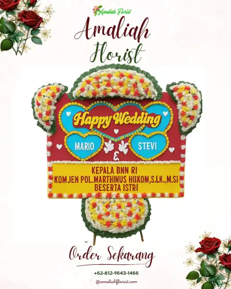 Papan Bunga Pernikahan Tunjung Teja
